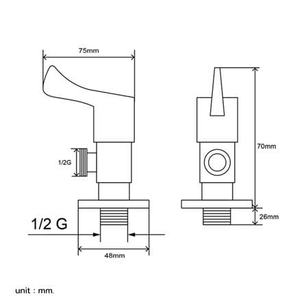 วาล์วฝักบัว 1 ทาง BEN C311-C6789_7