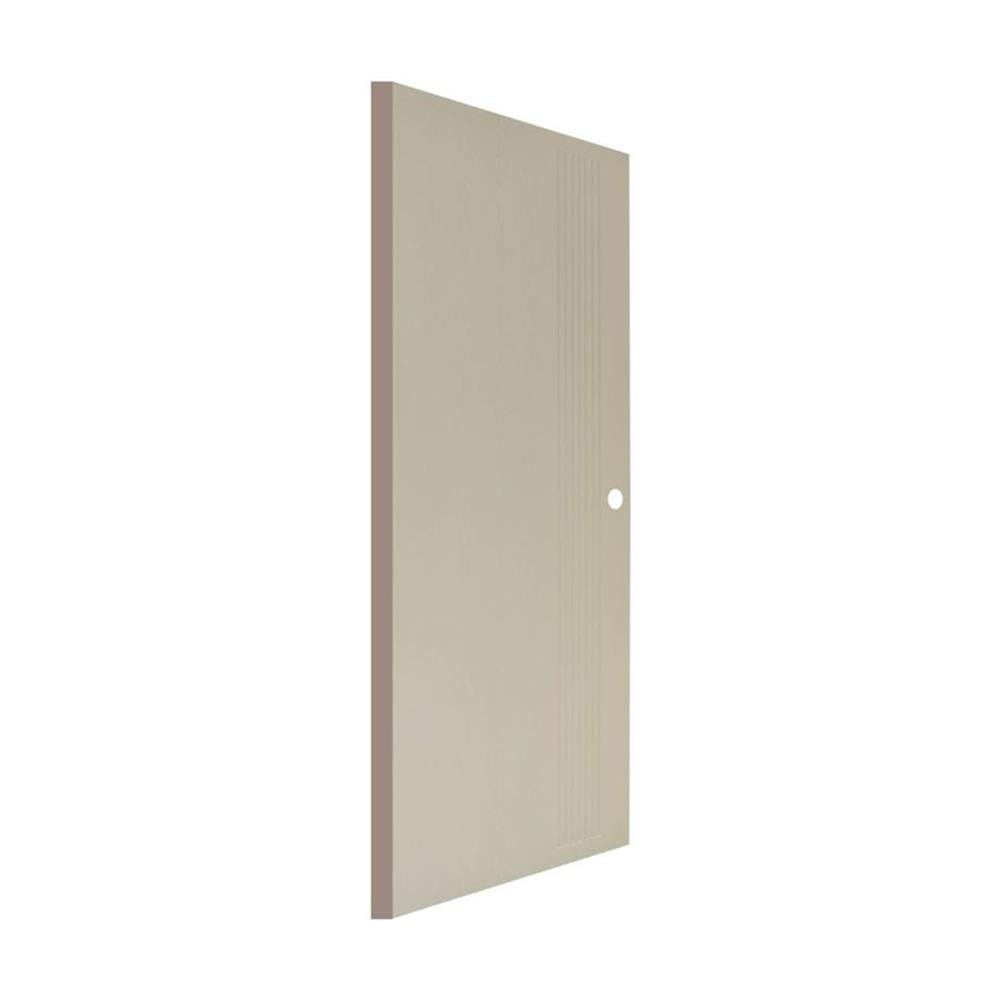 ประตูภายนอก UPVC เจาะลูกบิด MODERNWOOD MWR009 70x200 ซม. สีแชมเปญ