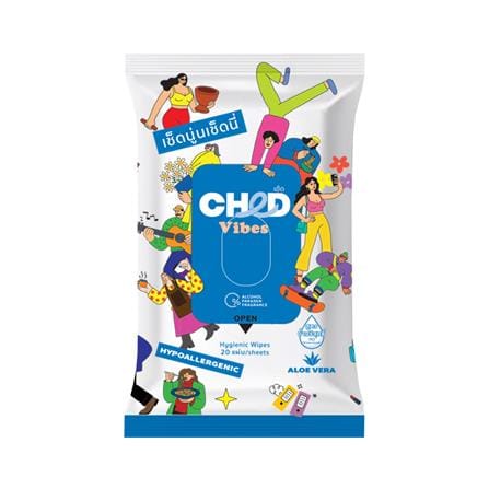 ผ้าเช็ดทำความสะอาดผิว CHED VIBES 20 แผ่น (แพ็ก 1+1 ชิ้น)_1