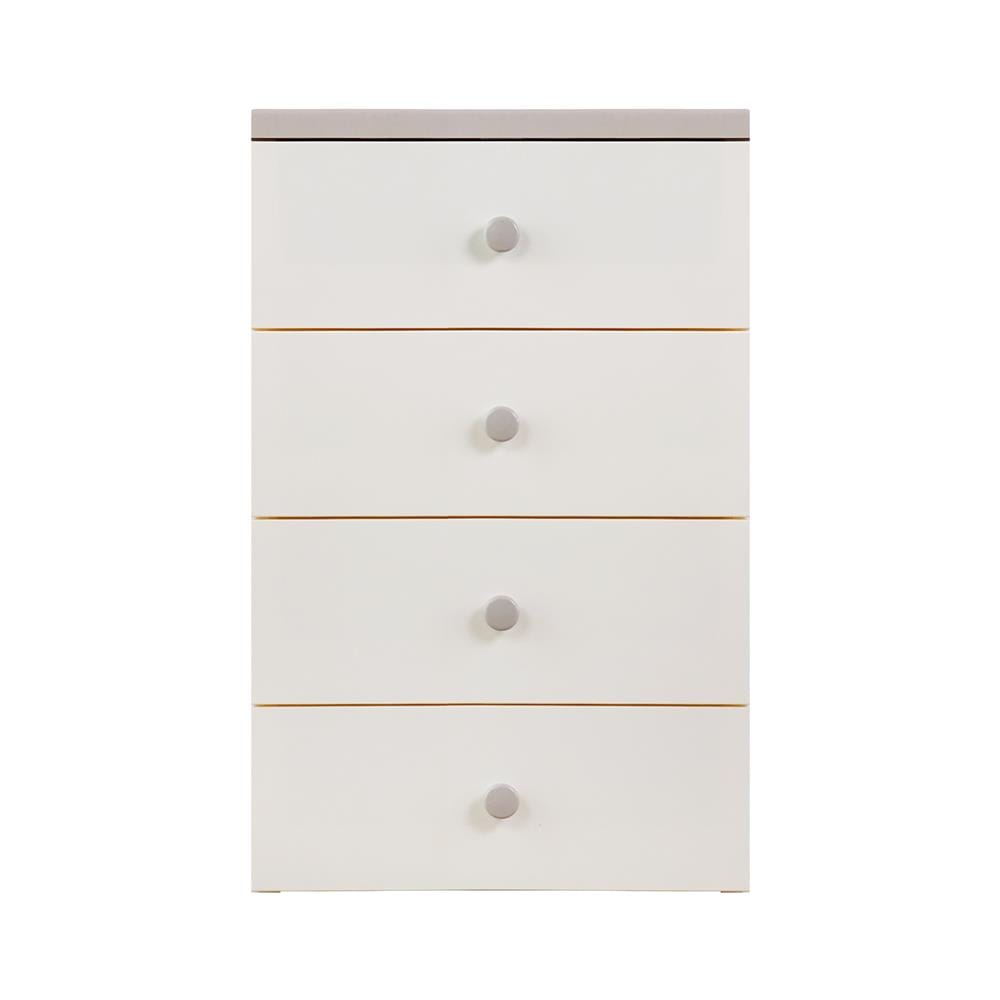 ตู้ลิ้นชัก 4 ชั้น STACKO MINA 57.6x40x93.3 ซม. สีขาว/เทา