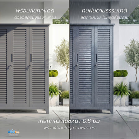 ตู้เก็บของกัลวาไนซ์ SPRING ATLAS 120x185 ซม. สีเทา_7