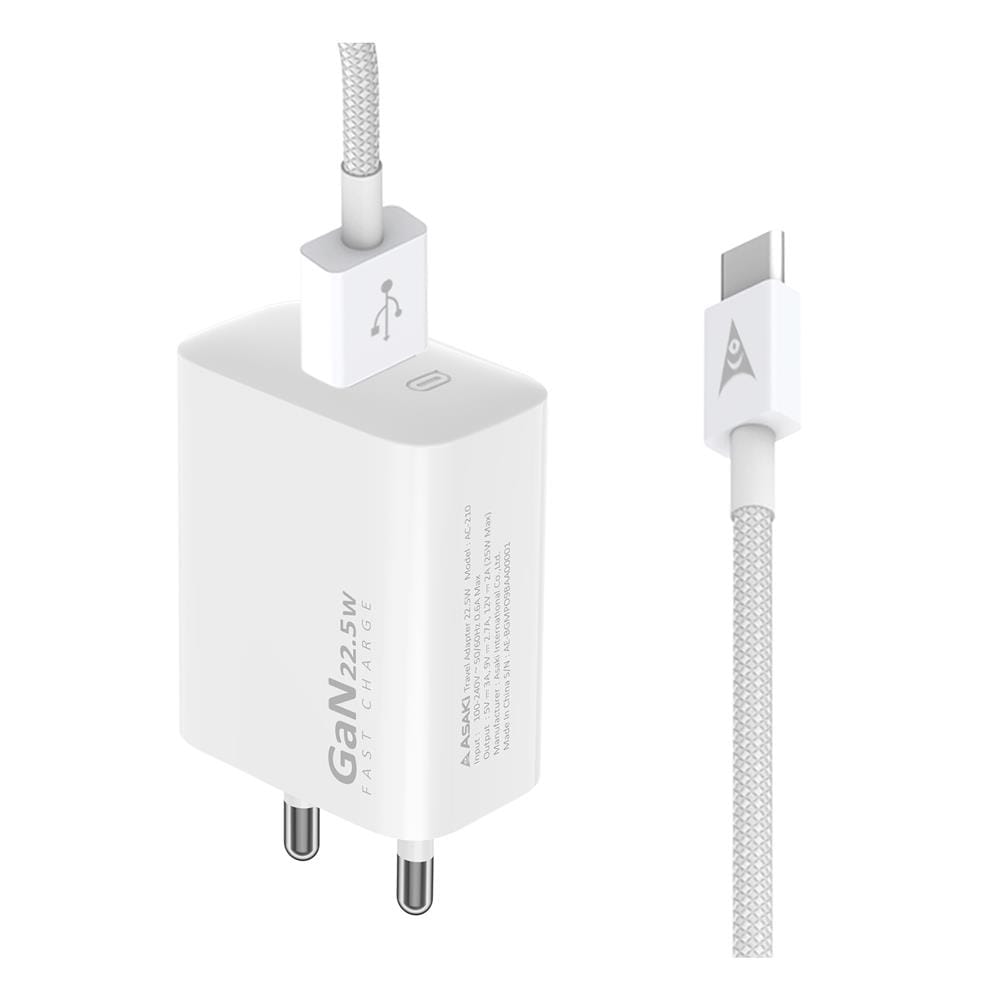 ชุดสายชาร์จ USB A TO TYPE-C พร้อมอะแดปเตอร์ ASAKI A-2233