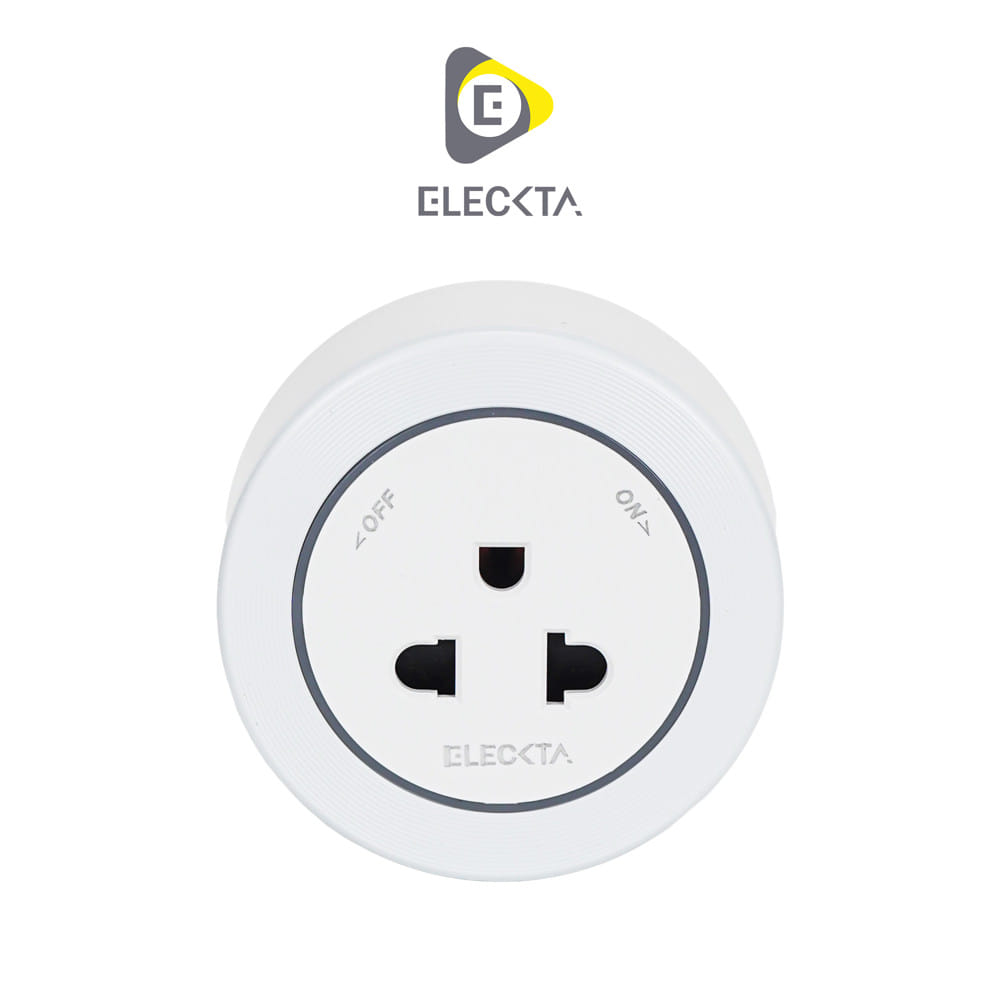 เต้ารับไร้สาย 3 ตา ELECKTA SP-07 สีขาว