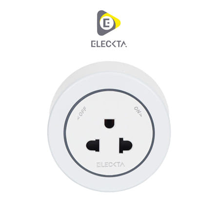 เต้ารับไร้สาย 3 ตา ELECKTA SP-07 สีขาว_0