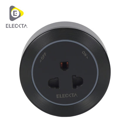 เต้ารับไร้สาย 3 ตา ELECKTA SP-07 สีดำ_0