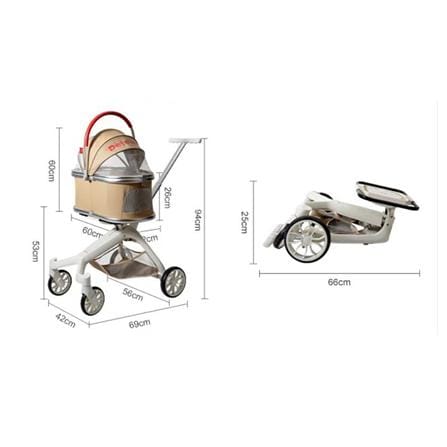 รถเข็นสัตว์เลี้ยง PETSTAR PSRB0069 สีน้ำตาล_8