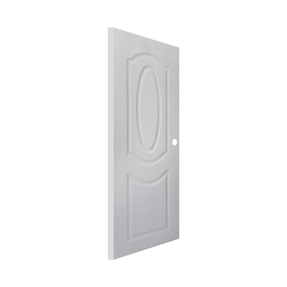 ประตูภายนอก UPVC เจาะลูกบิด MODERNWOOD MWR002 80x200 ซม. สีขาว