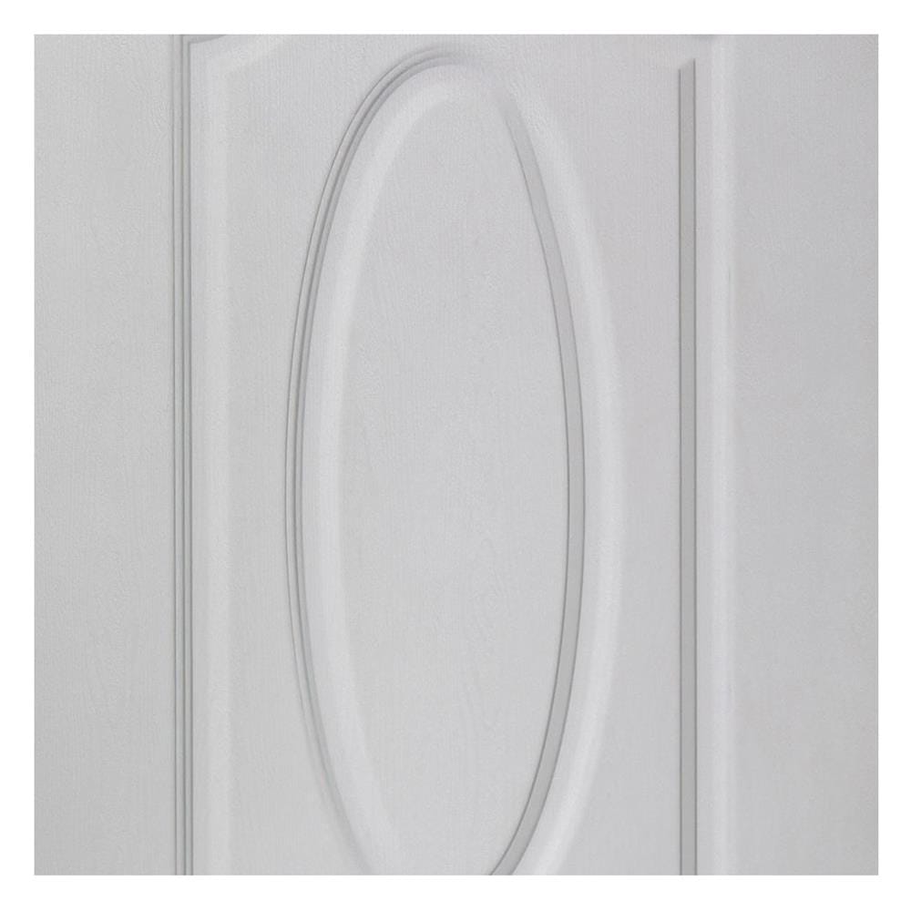 ประตูภายนอก UPVC เจาะลูกบิด MODERNWOOD MWR002 80x200 ซม. สีขาว