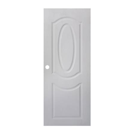 ประตูภายนอก UPVC เจาะลูกบิด MODERNWOOD MWR002 80x200 ซม. สีขาว_0