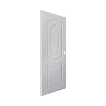 ประตูภายนอก UPVC เจาะลูกบิด MODERNWOOD MWR002 80x200 ซม. สีขาว_1