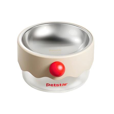 ชามอาหารสัตว์เลี้ยง PETSTAR PSRQ0205 สีน้ำตาลอ่อน_0
