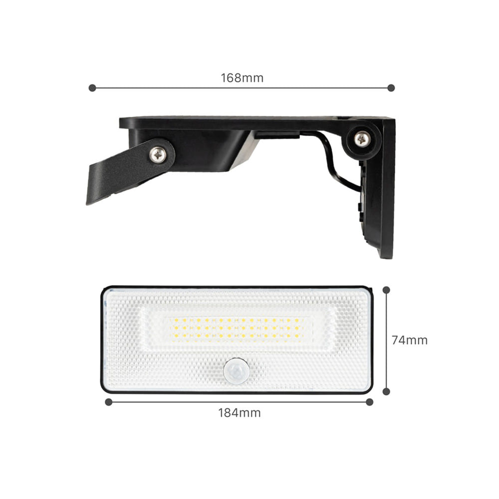 ไฟผนังภายนอก SOLAR CARINI RADIANT2 12 วัตต์ DAYLIGHT สีดำ
