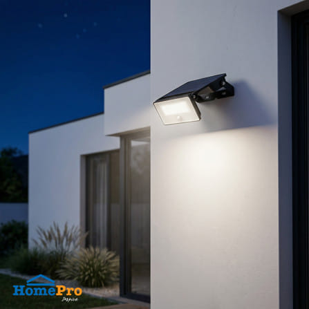 ไฟผนังภายนอก SOLAR CARINI RADIANT2 12 วัตต์ DAYLIGHT สีดำ_5