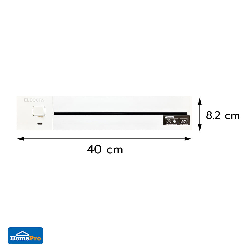 รางปลั๊กไฟแบบเลื่อนได้ ELECKTA K1-40 40 ซม. สีขาว