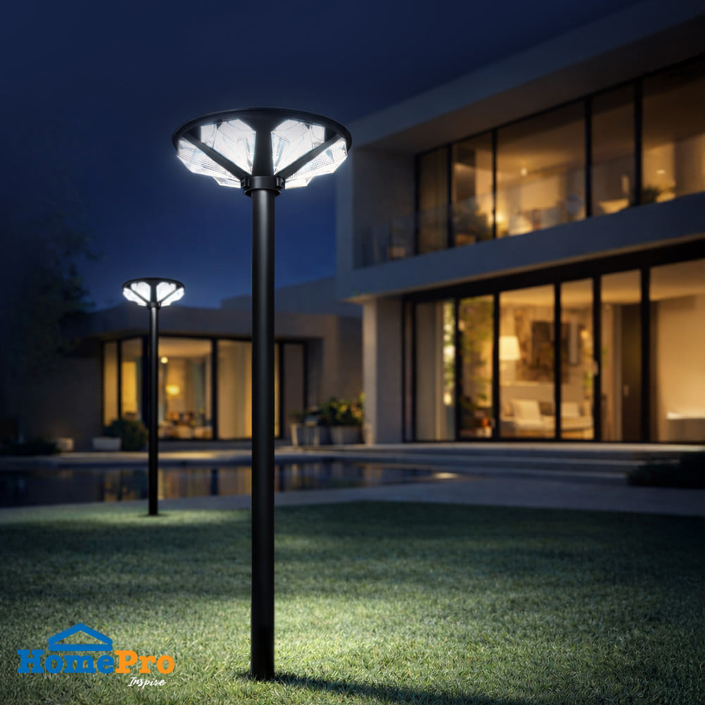ไฟสนาม SOLAR CARINI ECOLIGHT 1400 วัตต์ DAYLIGHT สีดำ