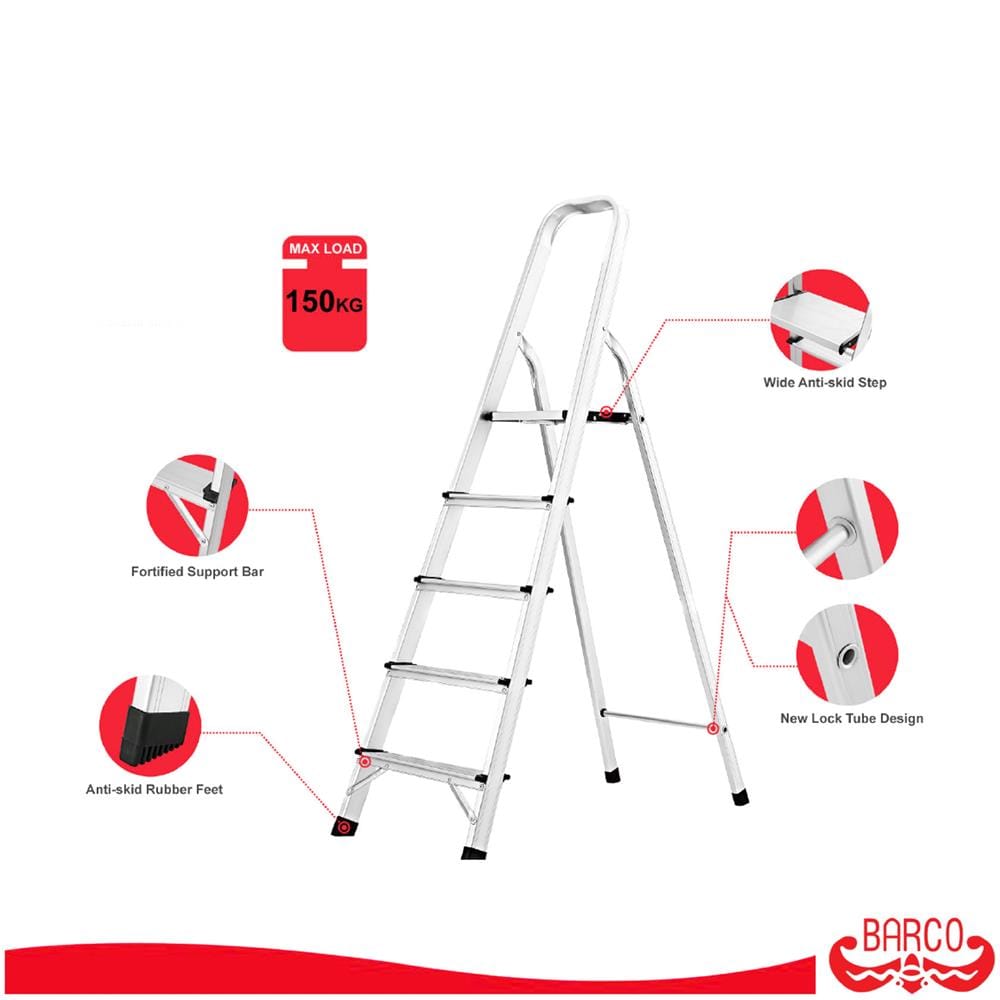 บันได STEP 4 ขั้น BARCO ALHL-004-ALU สีเงิน