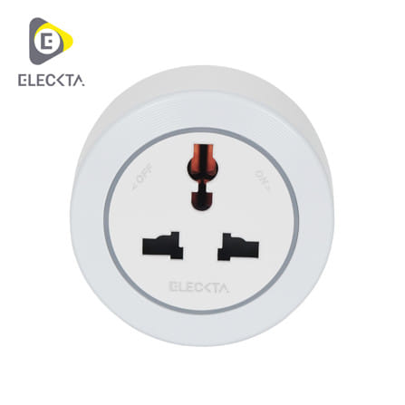 เต้ารับไร้สาย 3 ตา ELECKTA SP-06 สีขาว_0