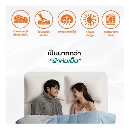 ผ้าห่ม ERGOTREND DIAMONDS 150x200 ซม. สีฟ้า_4