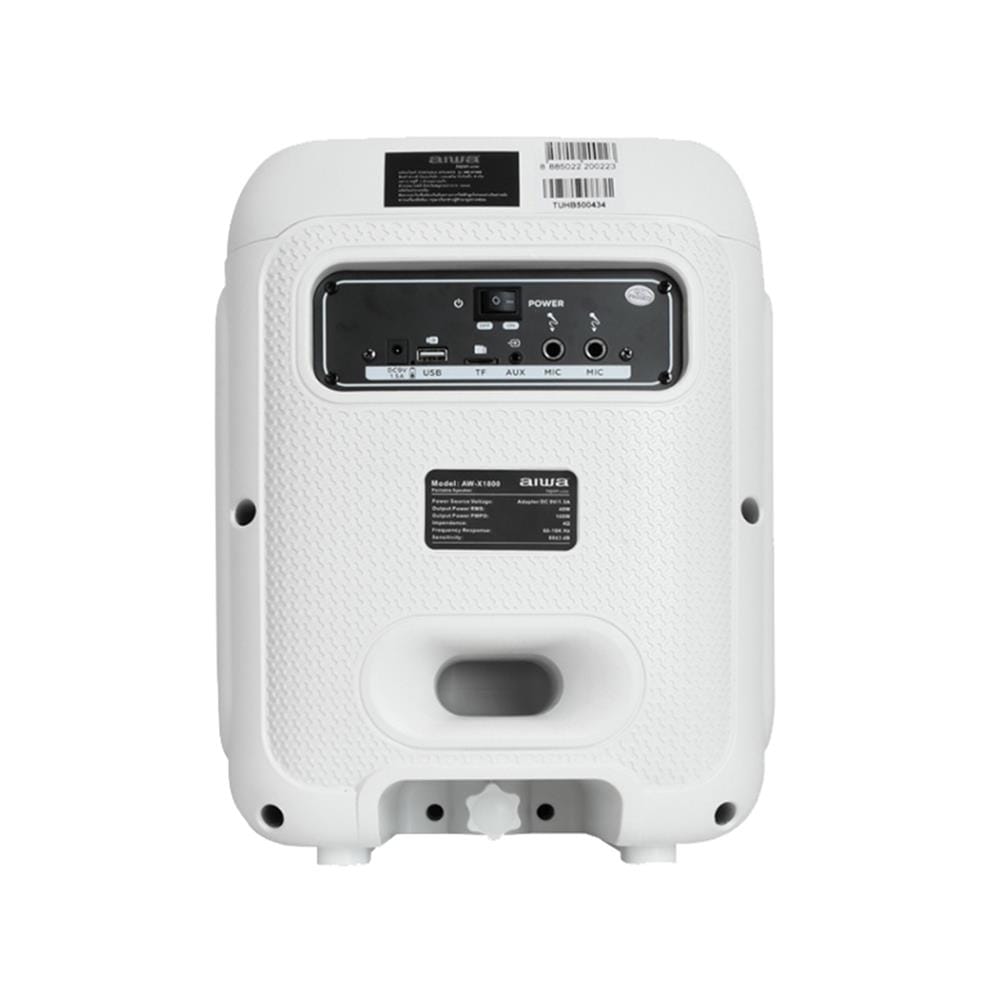 ลำโพงบลูทูธพร้อมไมค์ AIWA AW-X1800 สีขาว