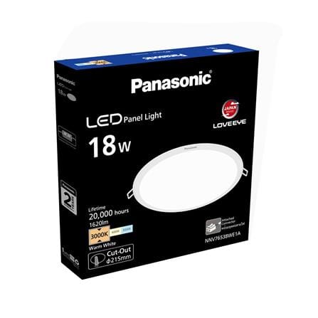 ดาวน์ไลท์ LED PANASONIC NNV76538WE1A 8 นิ้ว 18 วัตต์ WARM WHITE สีขาว_4