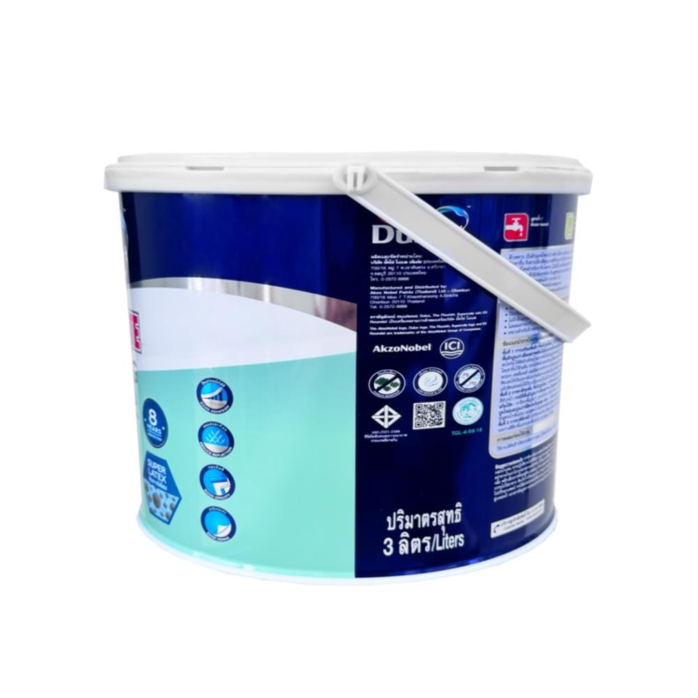 สีน้ำทาฝ้า ชนิดด้าน DULUX SUPERCOAT สีขาว 3 ลิตร