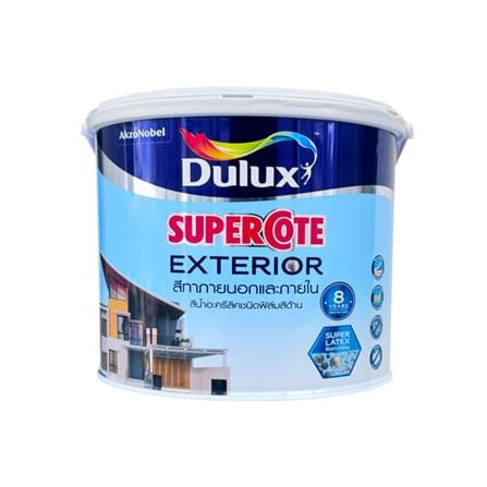 สีน้ำทาภายนอก ชนิดด้าน DULUX SUPERCOTE BASE E สีขาว 3 ลิตร_0