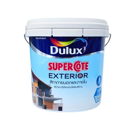 สีน้ำทาภายนอก ชนิดด้าน DULUX SUPERCOTE BASE B สีขาว 9 ลิตร_0