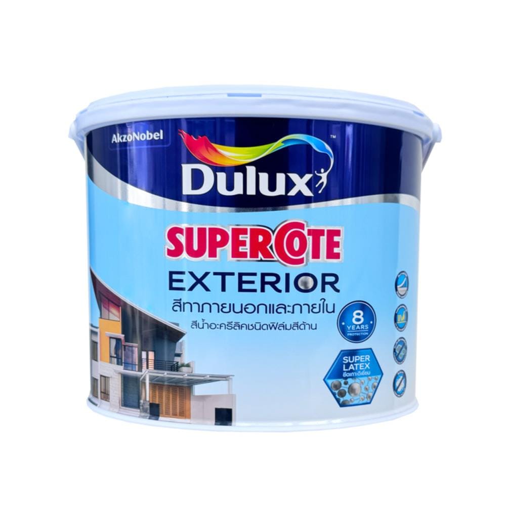สีน้ำทาภายนอก ชนิดด้าน DULUX SUPERCOAT BASE B สีขาว 3 ลิตร