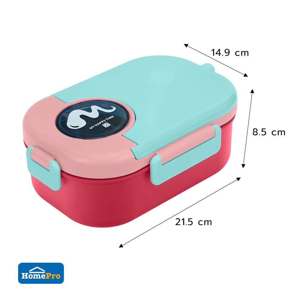 กล่องอาหารสเตนเลส 1 ลิตร 2 ช่อง HOMEPRO สีชมพู/ฟ้า