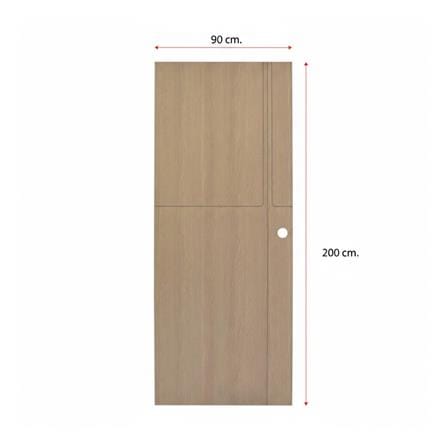 ประตูภายใน WPC เจาะลูกบิด MODERNWOOD MWPC01 90x200 ซม. สี HAZELNUT_4