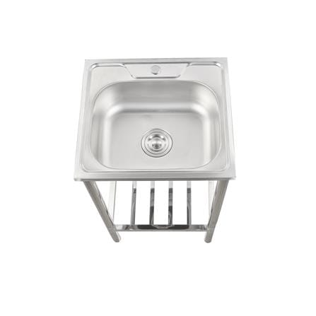 ซิงค์ขาตั้ง 1 หลุม DYNA HOME DH-5045-TB สีเงิน_2