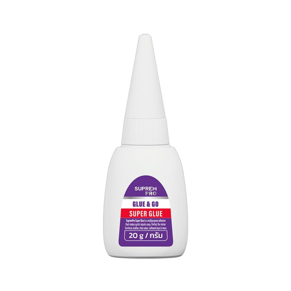 กาวร้อน SUPREMPRO GLUE AND GO 20 กรัม สีใส