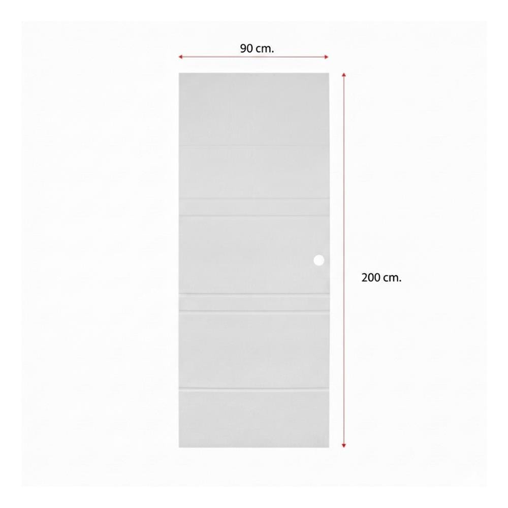 ประตูภายนอก UPVC เจาะลูกบิด MODERNWOOD MWR010 90x200 ซม. สีขาว