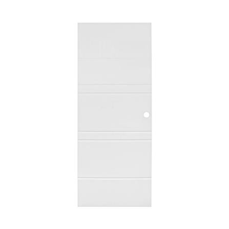 ประตูภายนอก UPVC เจาะลูกบิด MODERNWOOD MWR010 90x200 ซม. สีขาว_0