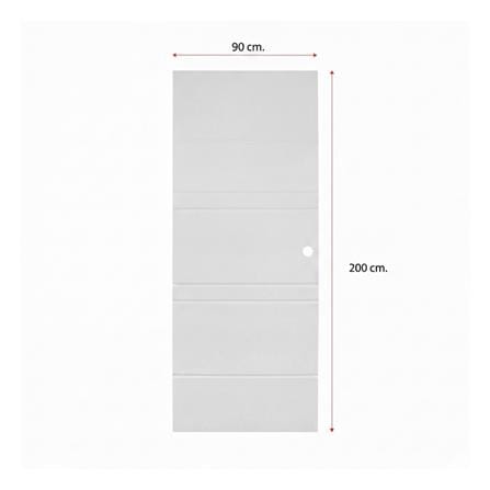 ประตูภายนอก UPVC เจาะลูกบิด MODERNWOOD MWR010 90x200 ซม. สีขาว_4