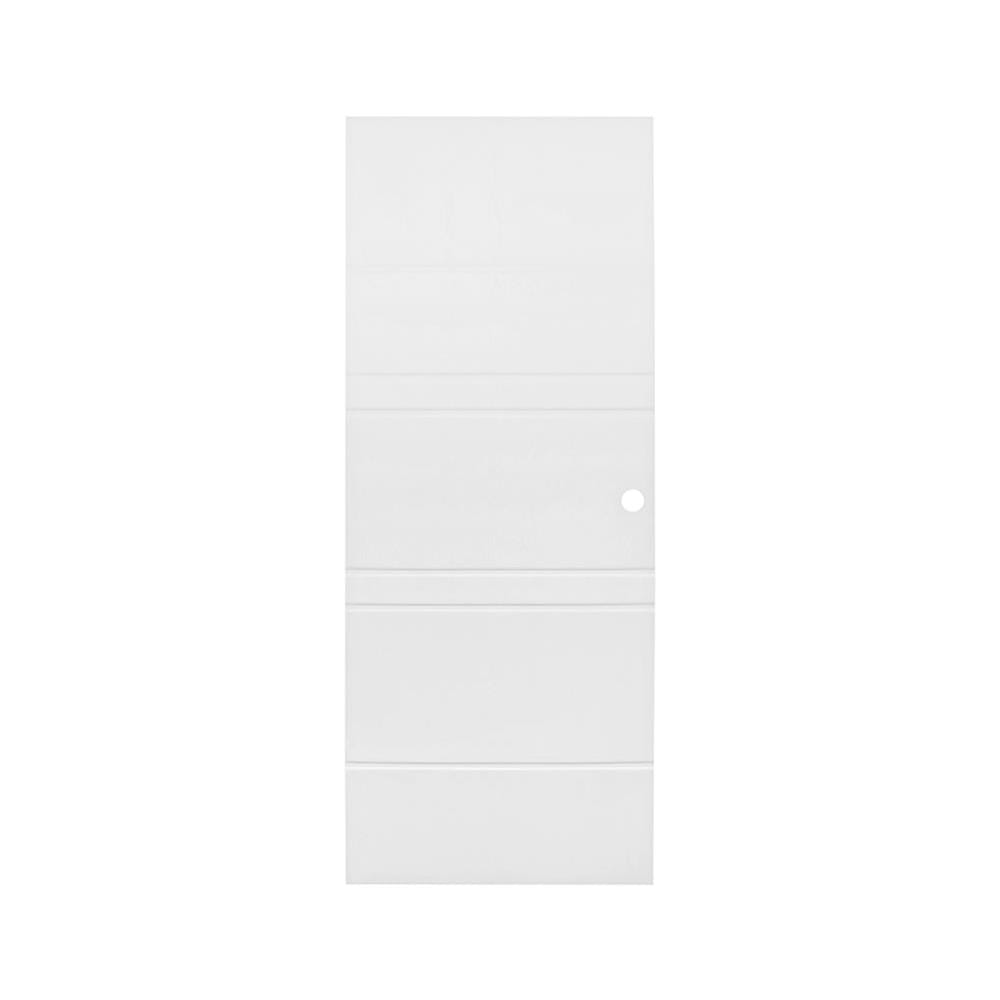 ประตูภายนอก UPVC เจาะลูกบิด MODERNWOOD MWR010 70x200 ซม. สีขาว