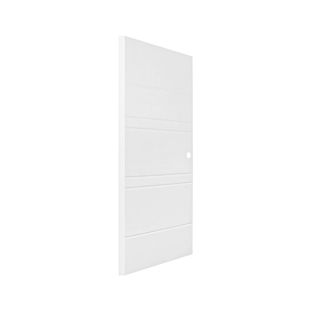 ประตูภายนอก UPVC เจาะลูกบิด MODERNWOOD MWR010 70x200 ซม. สีขาว