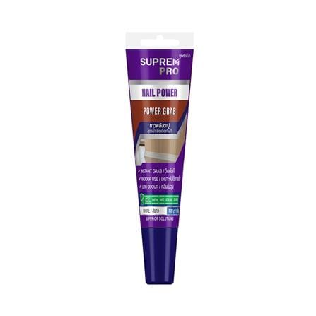 กาวพลังตะปู SUPREMPRO สูตรน้ำ 100 กรัม สีขาว_0