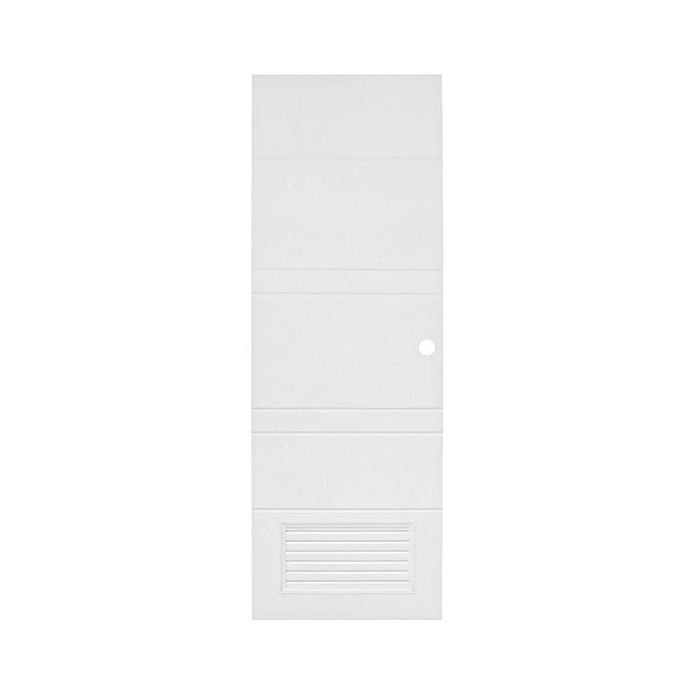 ประตูห้องน้ำ UPVC เจาะลูกบิด MODERNWOOD MLIR010 80x200 ซม. สีขาว