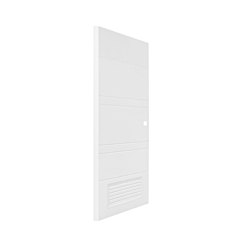 ประตูห้องน้ำ UPVC เจาะลูกบิด MODERNWOOD MLIR010 80x200 ซม. สีขาว