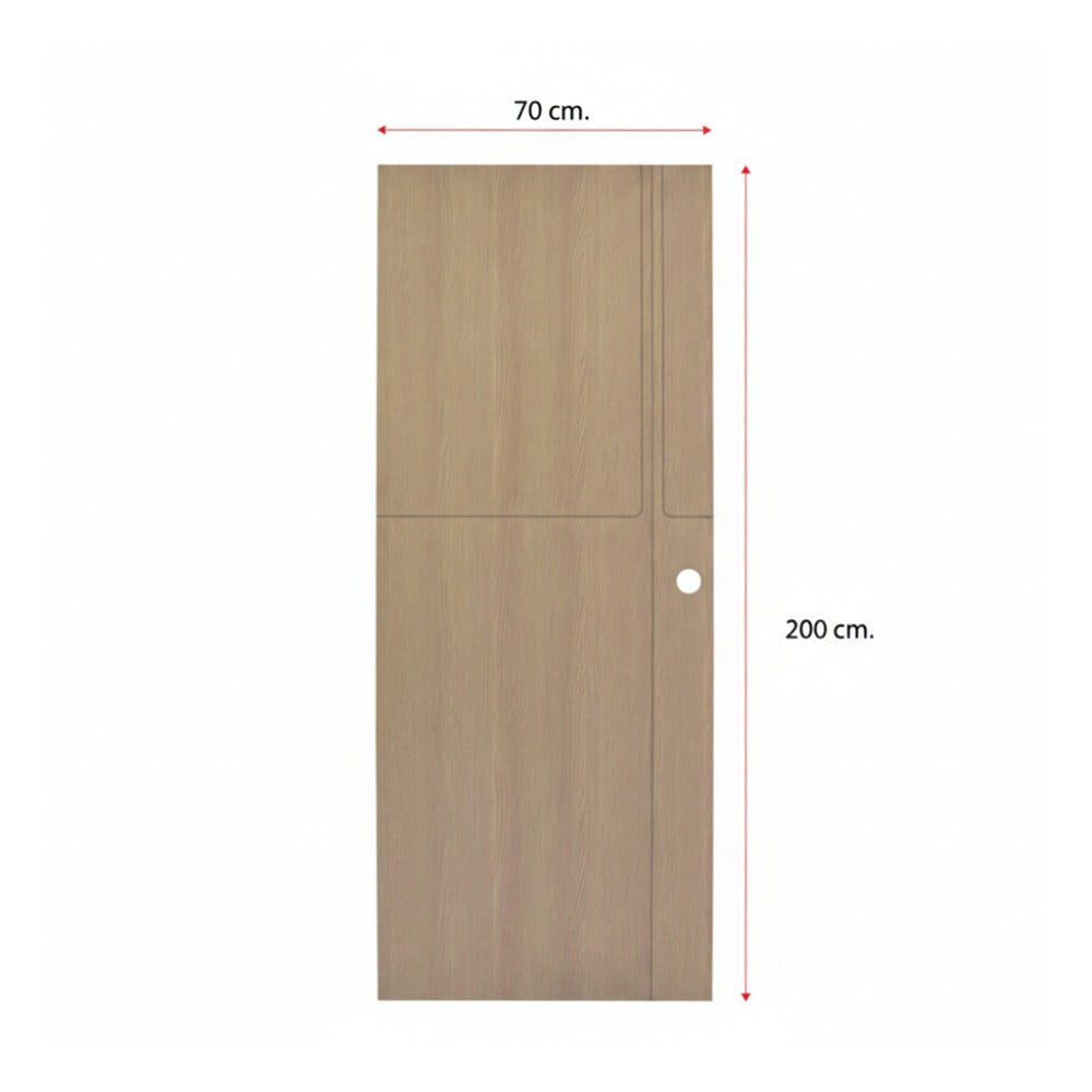ประตูห้องน้ำ WPC เจาะลูกบิด MODERNWOOD MWPC01 70x200 ซม. สี HAZELNUT