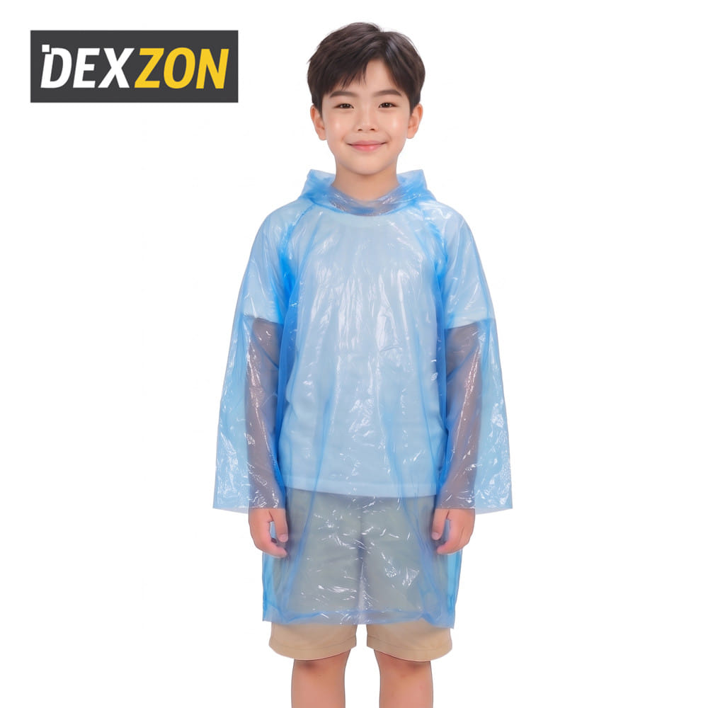เสื้อกันฝนเด็กแบบบาง DEXZON สีน้ำเงิน