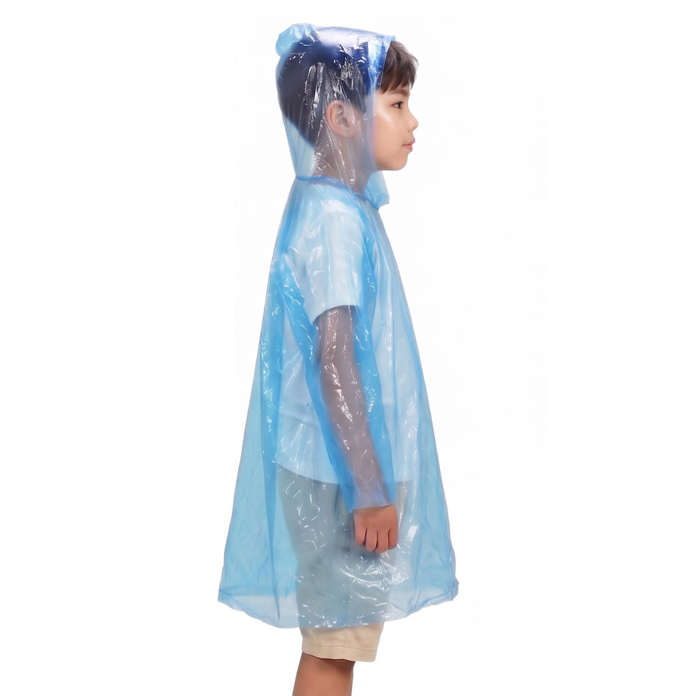 เสื้อกันฝนเด็กแบบบาง DEXZON สีน้ำเงิน