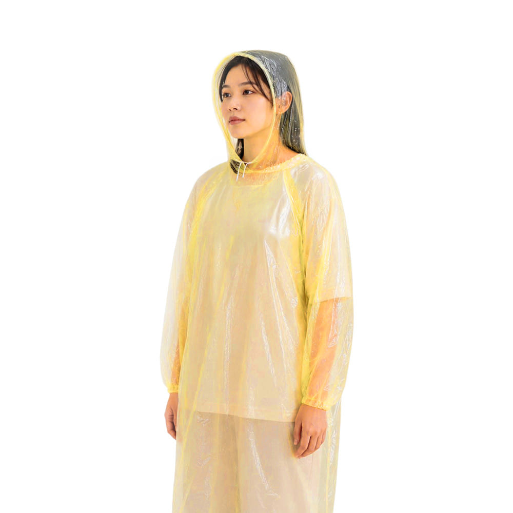เสื้อกันฝนผู้ใหญ่แบบบาง DEXZON สีเหลือง