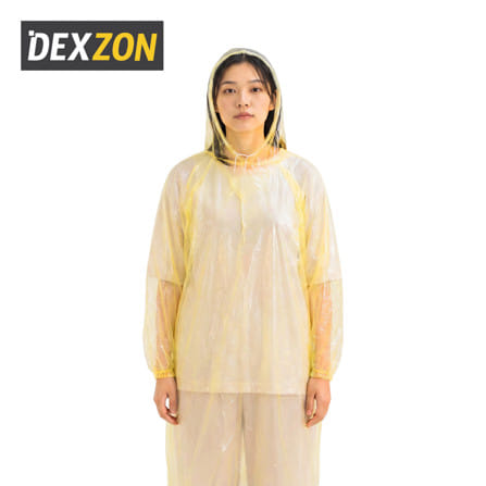 เสื้อกันฝนผู้ใหญ่แบบบาง DEXZON สีเหลือง_0