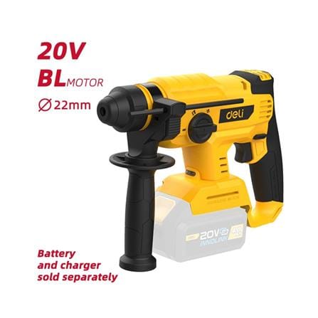 สว่านโรตารี่ไร้สาย (เฉพาะตัวเครื่อง) DELI EDC300Z 20 โวลต์_5