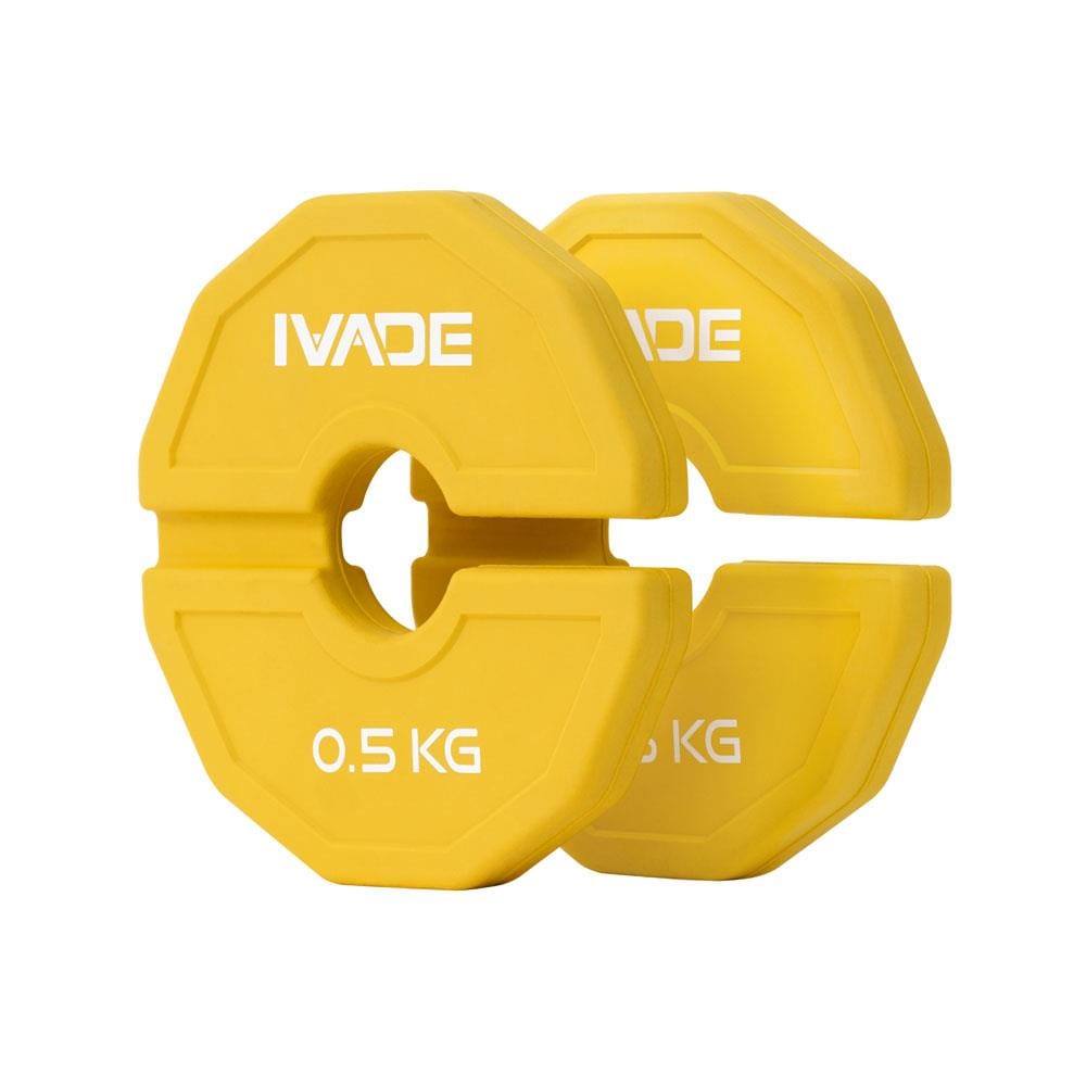 แผ่นน้ำหนัก IVADE สีเหลือง 0.5 กก. 2 แผ่น