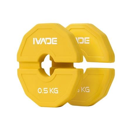 แผ่นน้ำหนัก IVADE สีเหลือง 0.5 กก. 2 แผ่น_0
