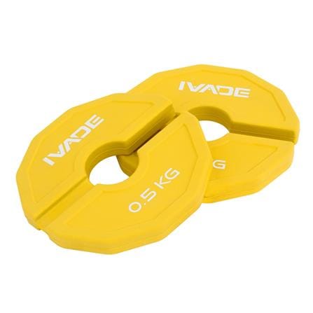 แผ่นน้ำหนัก IVADE สีเหลือง 0.5 กก. 2 แผ่น_5