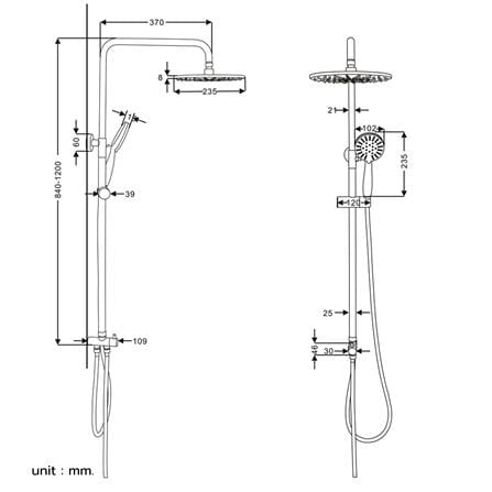 ฝักบัว RAIN SHOWER เดี่ยว RASLAND RA F611-PREMIUM-99_9